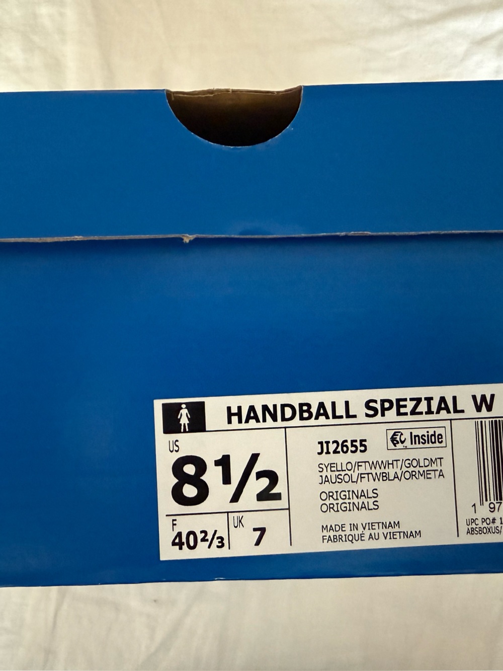 NWT adidas Handball Spezial Suede Sneakers in Mint Green & Neon Yellow - Picture 5 of 5